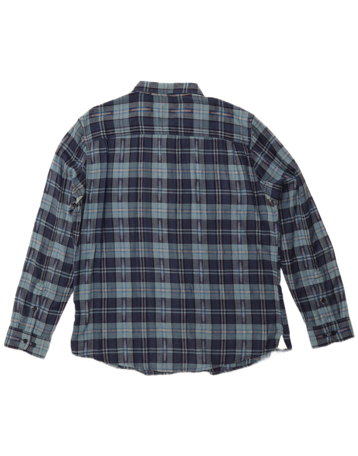 Camicia da uomo in flanella LEE 2XL in cotone a quadri blu navy