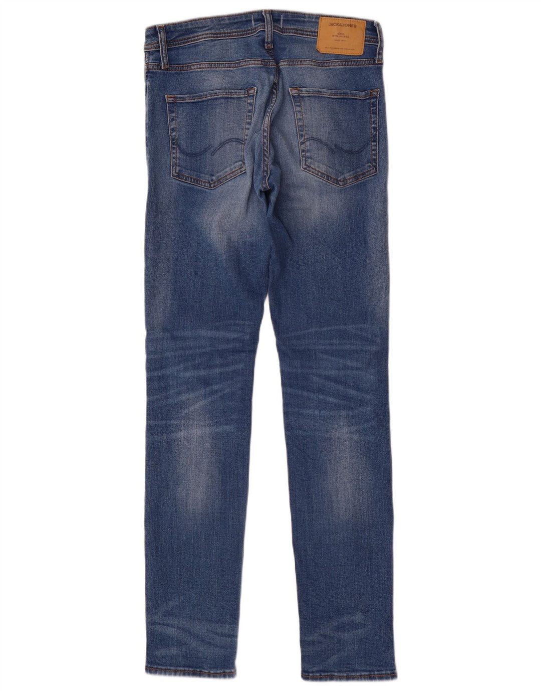 Jack & Jones Uomo Tim Slim Jeans W30 L34 Cotone Blu
