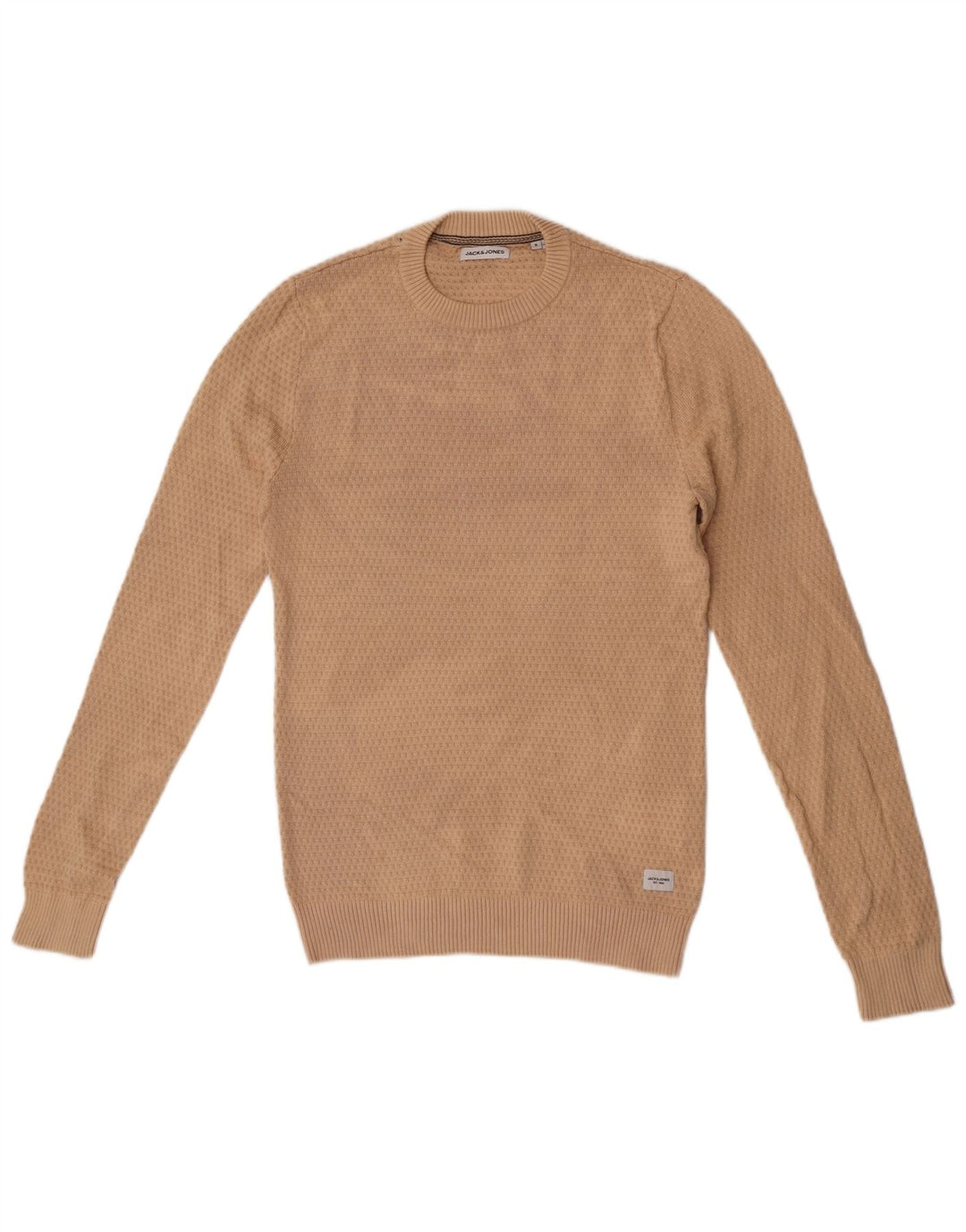Maglione maglione girocollo da uomo Jack & Jones piccolo in cotone beige