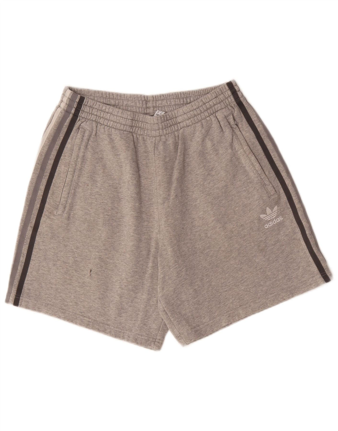 Pantaloncini sportivi da uomo Adidas in cotone chiazzato grigio medio