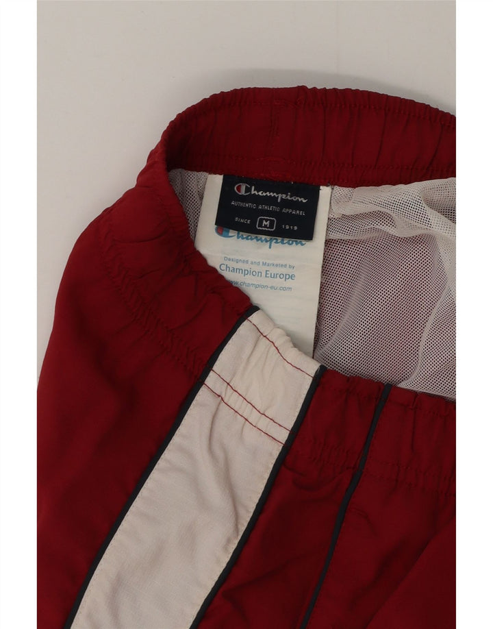 Pantaloncini da bagno da uomo Champion, poliestere color block medio bordeaux