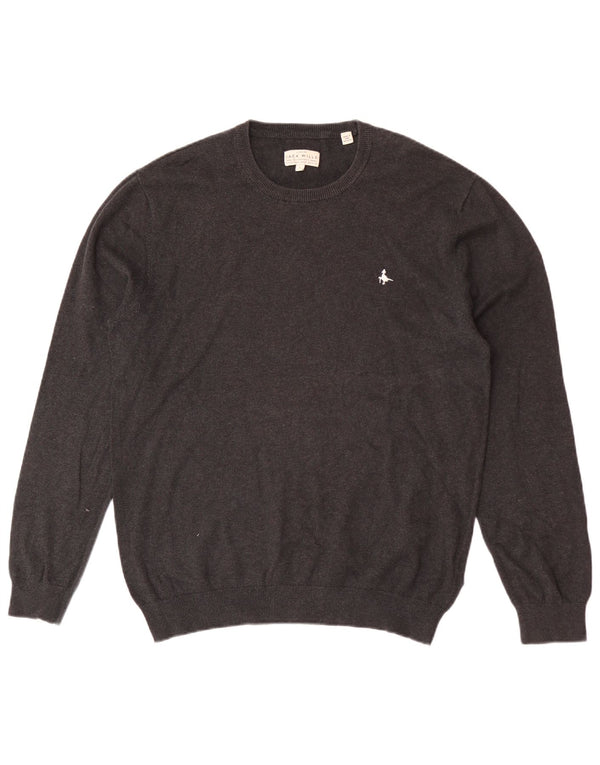 Maglione maglione girocollo da uomo Jack Wills grande cotone grigio