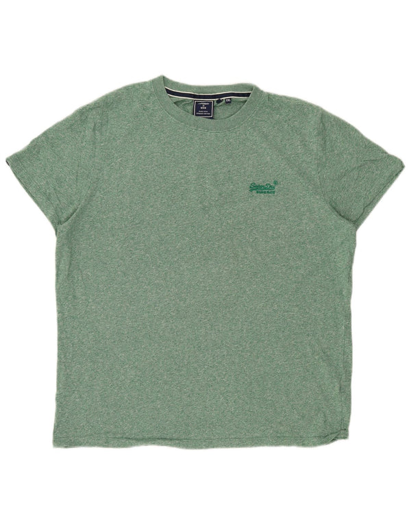 T-shirt da uomo SUPERDRY Top 2XL cotone chiazzato verde