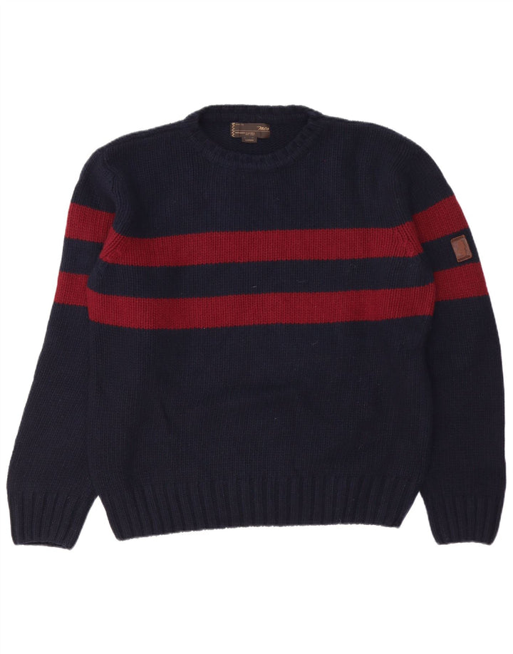 Marlboro Classics Maglione girocollo da uomo grande color block blu navy
