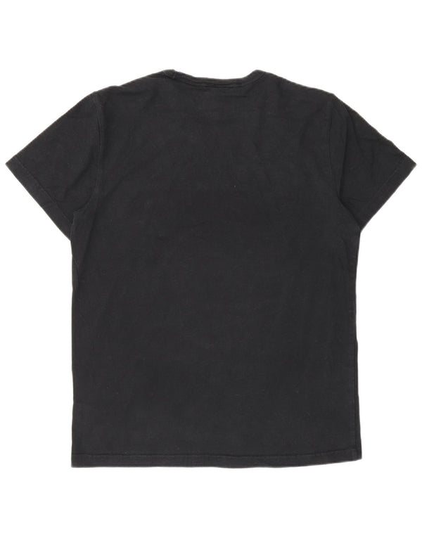 T-shirt grafica da uomo Champion Top piccola in cotone nero