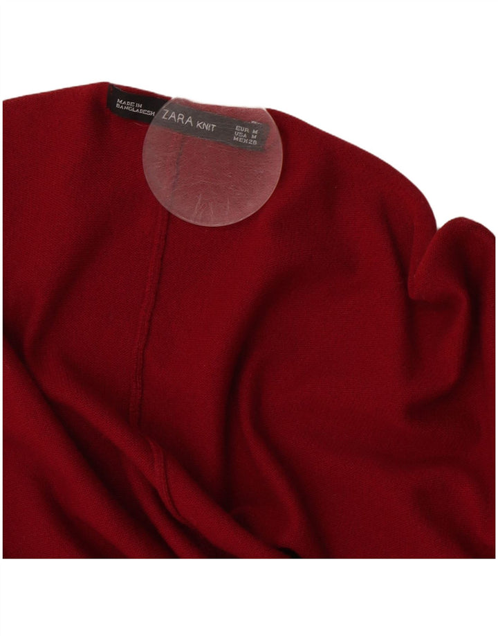 Maglione cardigan aperto a linea lunga da donna ZARA UK 14 marrone medio