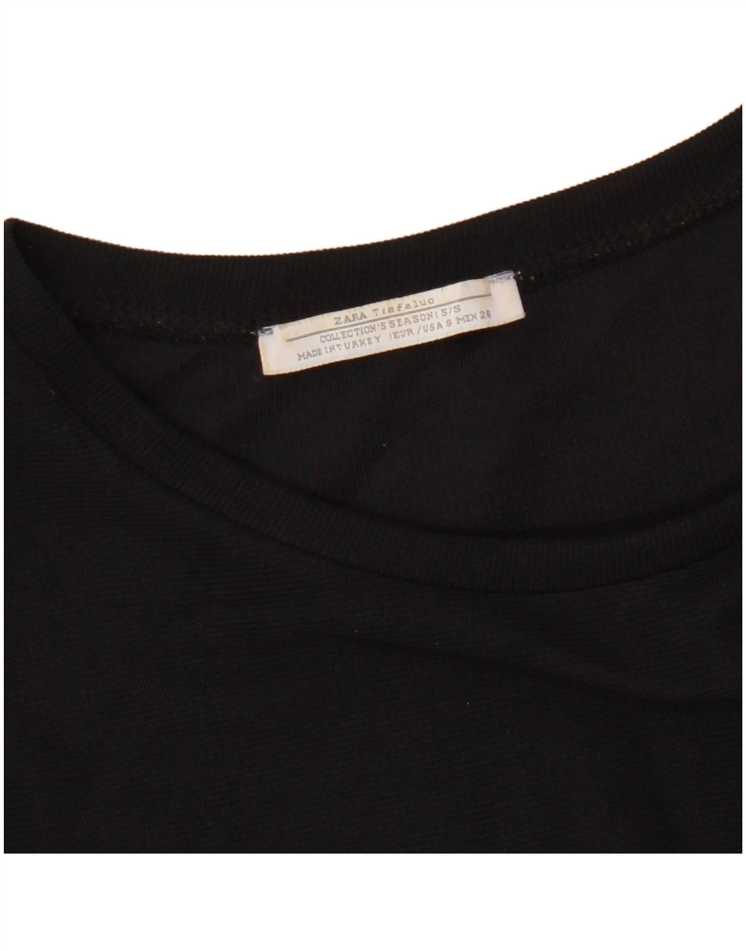 Abito ZARA Trafaluc con spalle scoperte da donna UK 8 piccolo nero