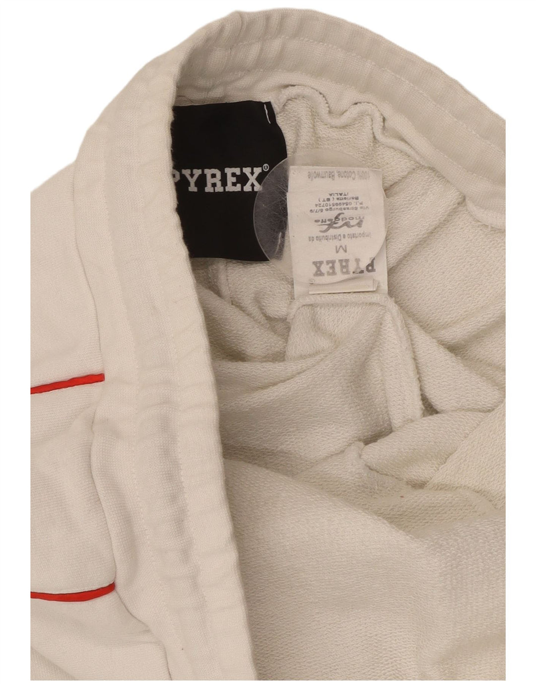 Pantaloncini sportivi grafici da uomo PYREX cotone bianco medio