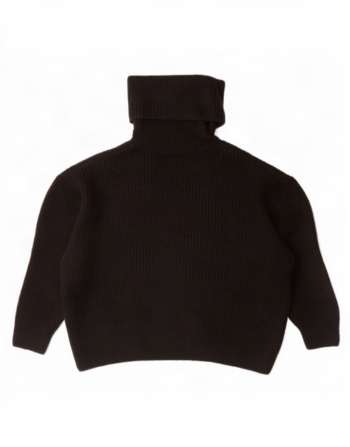 Maglione maglione oversize con collo alto da donna Zara UK 14 medio nero
