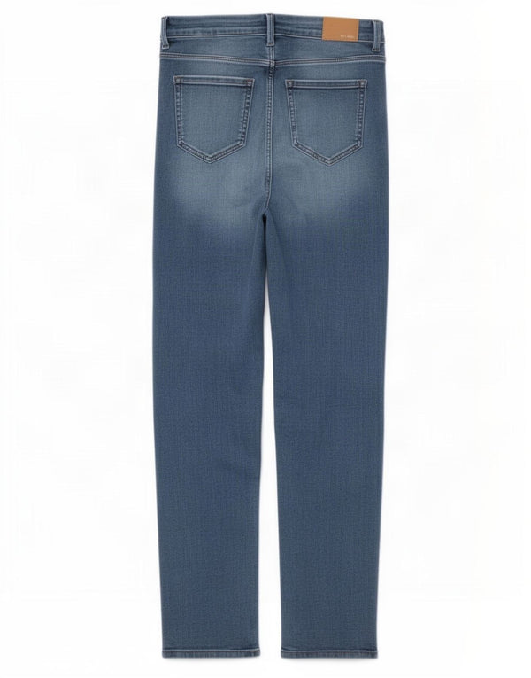 Marks & Spencer Donna The Sophia Straight Jeans UK 12 Medio W30 L30 Blu