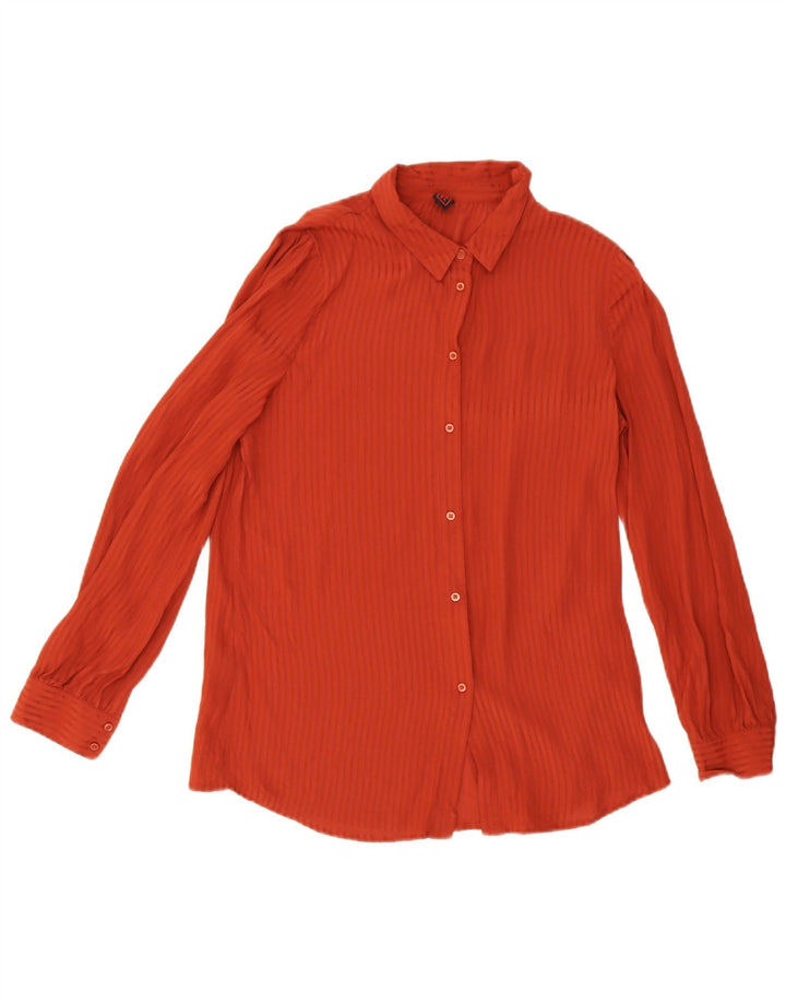 Camicetta a maniche lunghe da donna Stefanel Top EU 38 gessato marrone medio