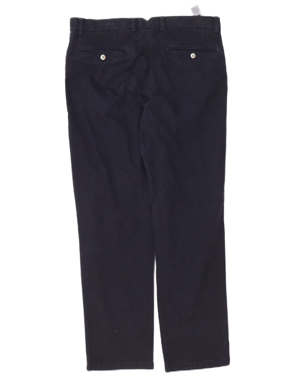 Pantaloni casual affusolati da uomo Marks & Spencer W34 L31 cotone blu navy