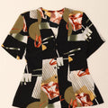 VINTAGE Womens Abstract Pattern Shirt Blouse UK 12 Medium Multicoloured Vintage Vintage and Second-Hand Vintage from Messina Hembry 