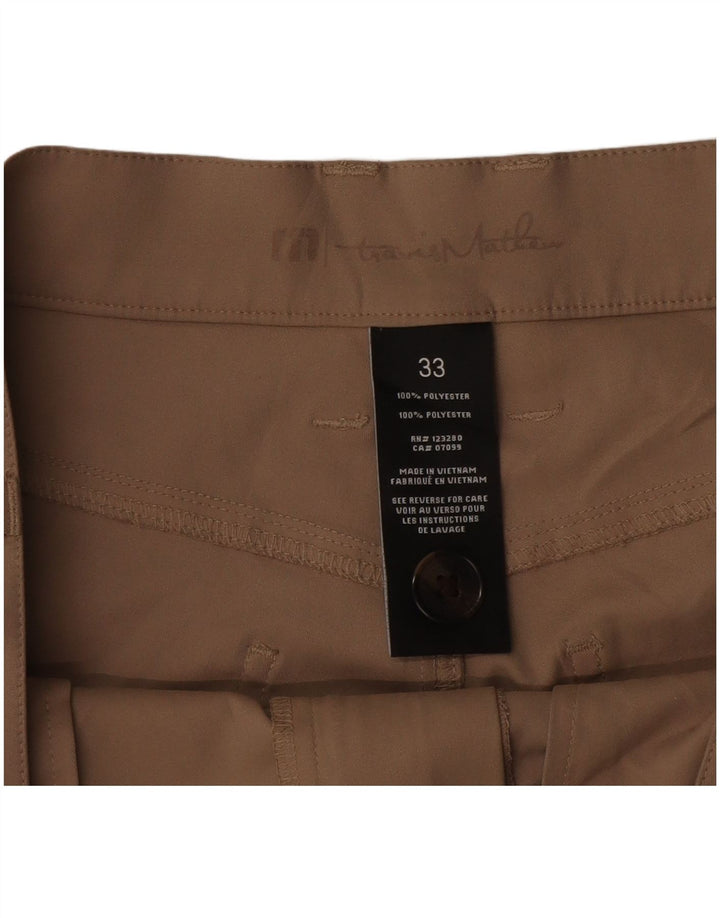 Pantaloni casual slim vintage da uomo W33 L31 Poliestere beige