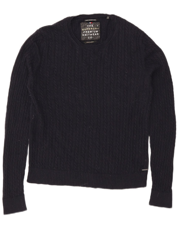 Tommy Hilfiger Uomo Maglione Girocollo Maglione XL Blu Navy Lana