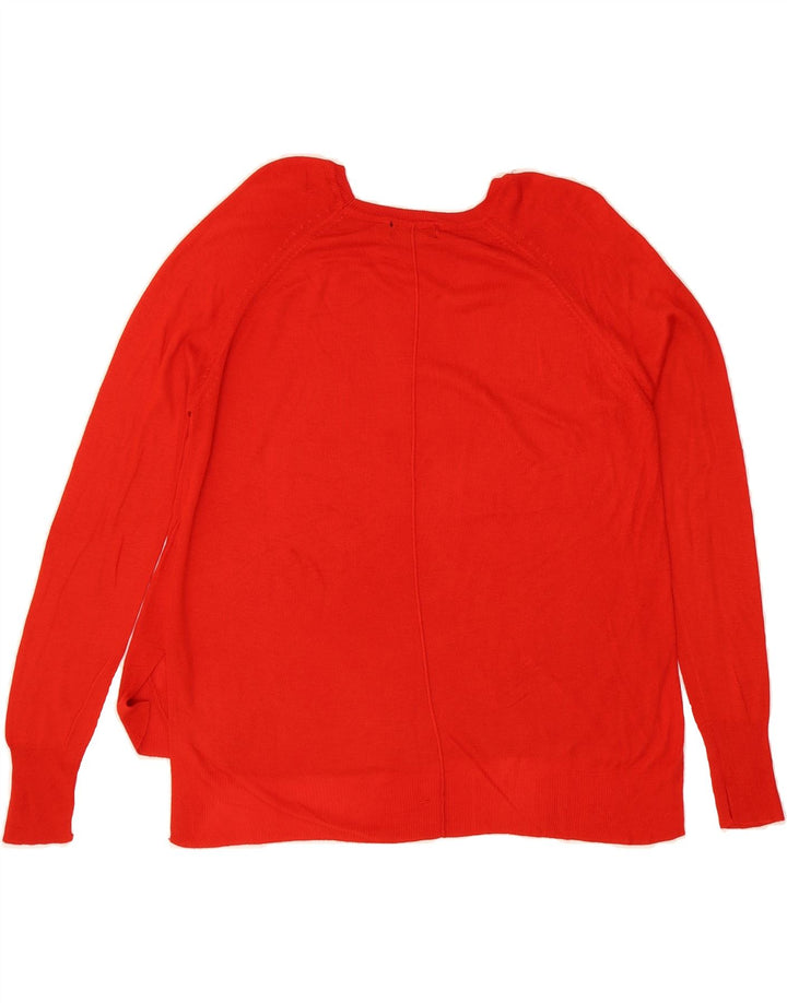 ZARA Womens Boat Neck Jumper Sweater UK 14 Medium Red Vintage Zara and Second-Hand Zara from Messina Hembry 