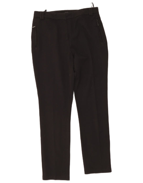 Pantaloni casual slim da donna Marks & Spencer UK 12 medi W34 L28 neri