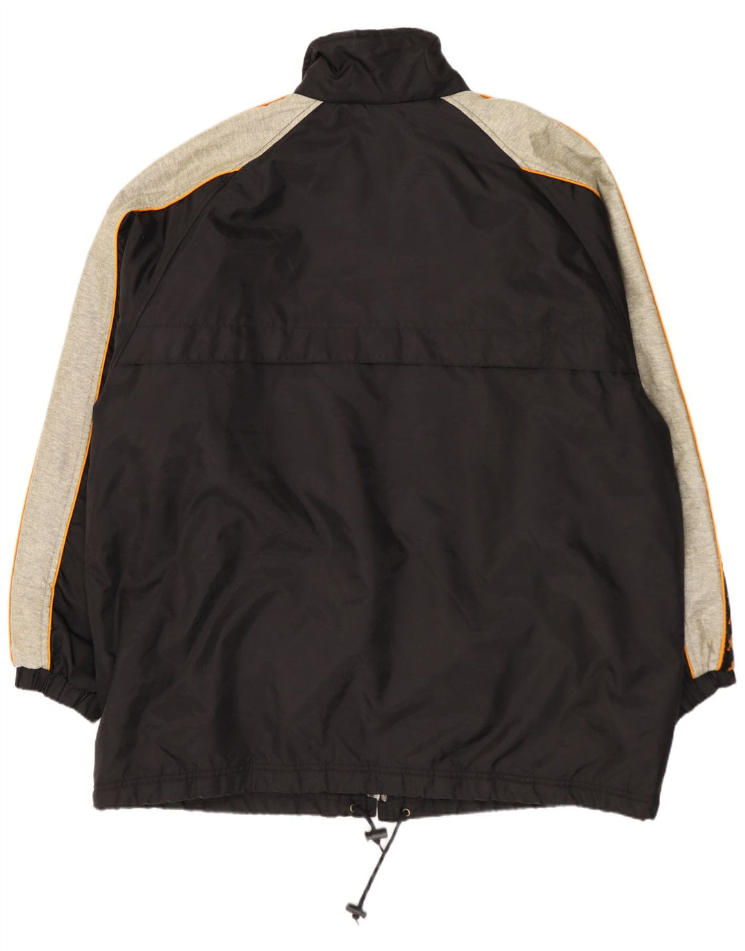 Giacca da ginnastica grafica da uomo Kappa XL in nylon color block nero