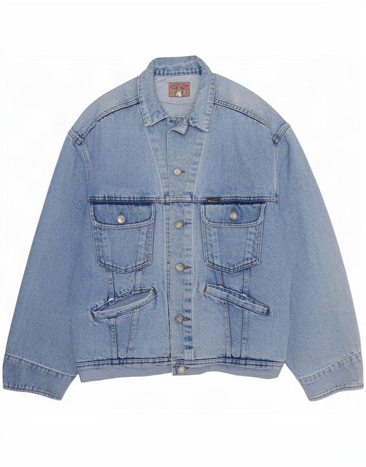 Giacca da uomo in denim invecchiato Rifle UK 42 XL Blu