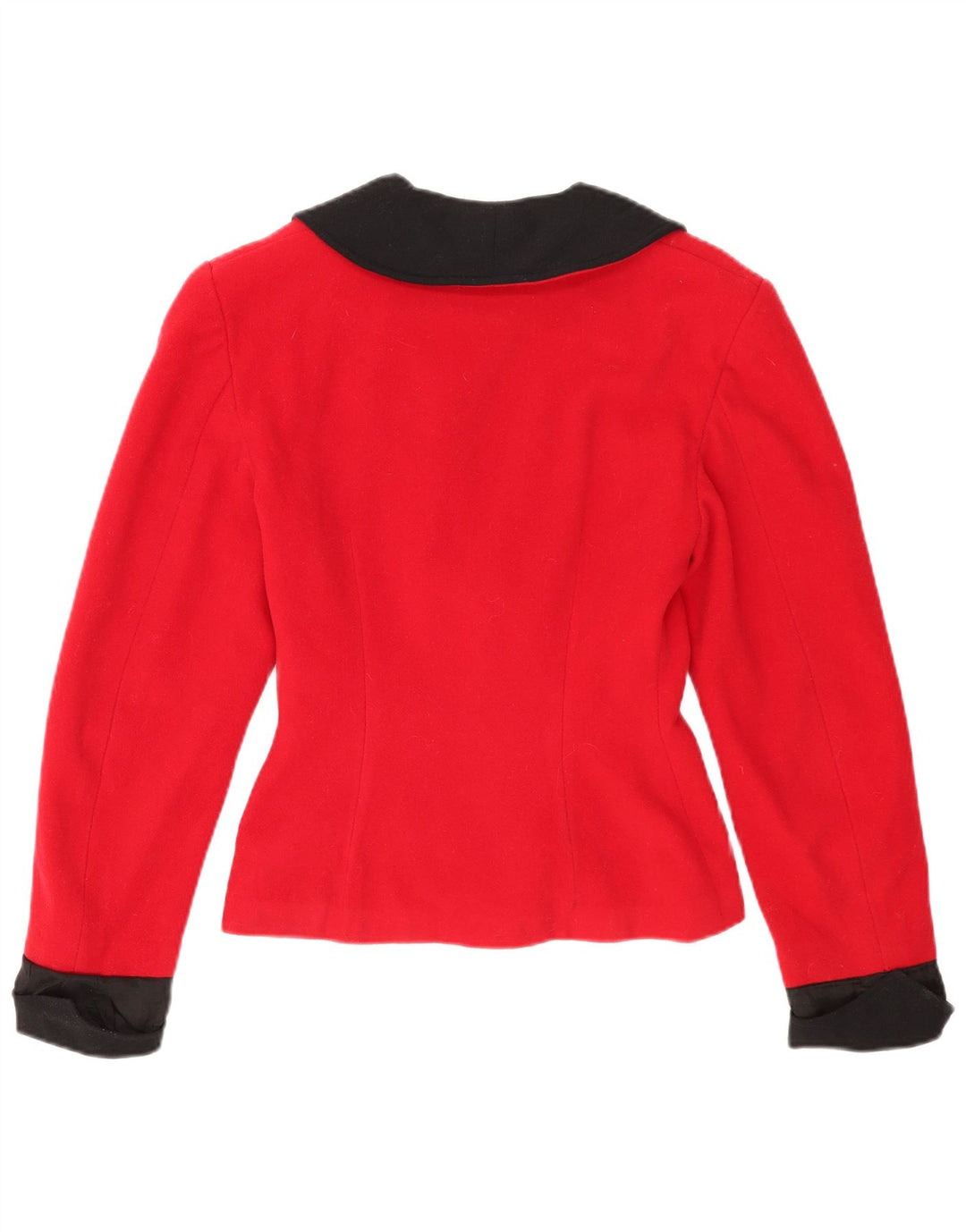 Giacca blazer vintage da donna a 1 bottone UK 12 blocco colore rosso medio