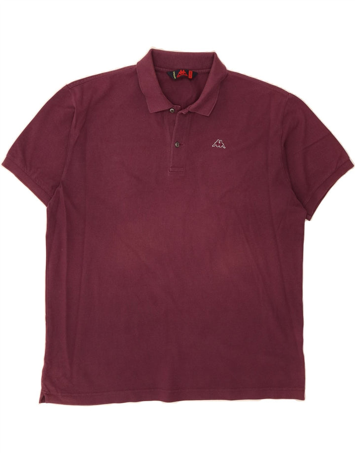 KAPPA Mens Polo Shirt 2XL Burgundy Vintage Kappa and Second-Hand Kappa from Messina Hembry 