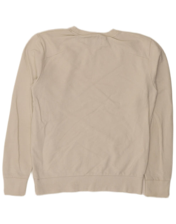 Calvin Klein Jeans Felpa grafica da uomo Maglione piccolo cotone bianco