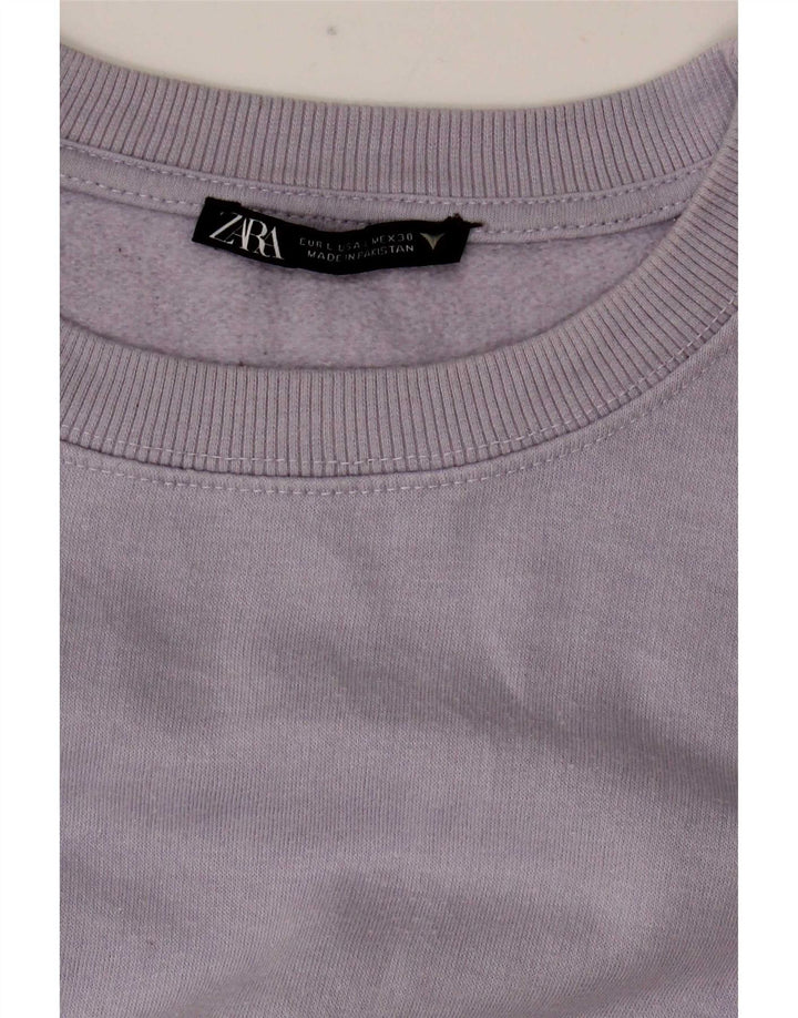Felpa Zara Donna Maglione UK 16 Large Viola