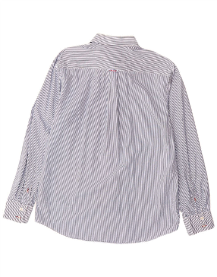 CREW CLOTHING Camicia da uomo dalla vestibilità classica, in cotone gessato blu grande