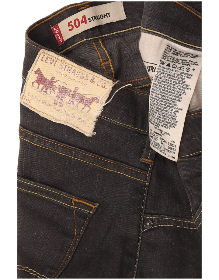 Levi's Uomo 504 Jeans dritti W32 L34 Cotone grigio