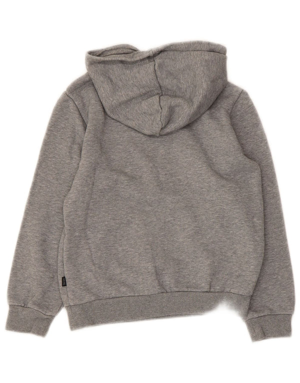Felpa con cappuccio grafica da bambino Puma 9-10 anni in cotone grigio screziato