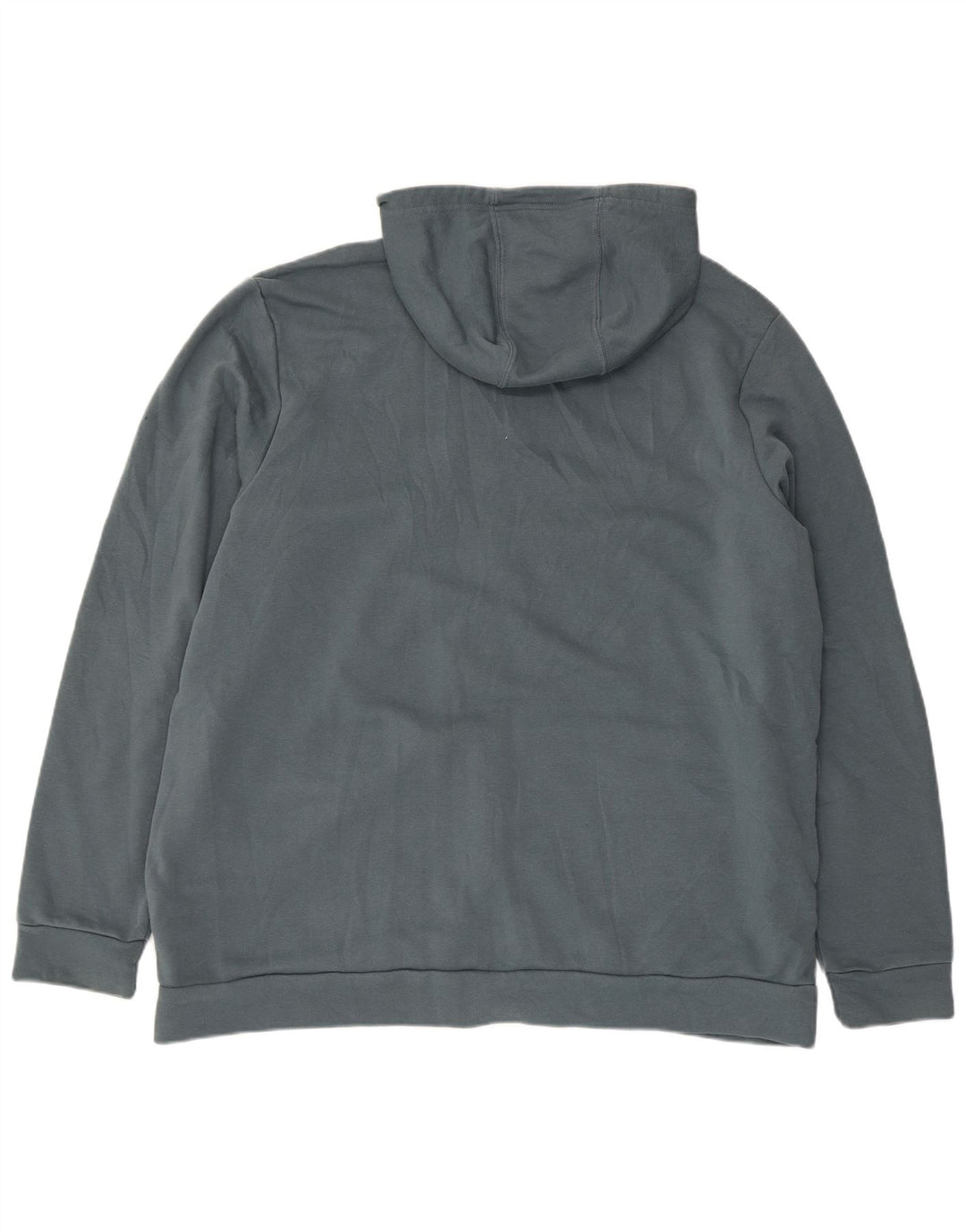 Maglione con cappuccio e zip grafica da uomo ADIDAS 2XL in cotone blu