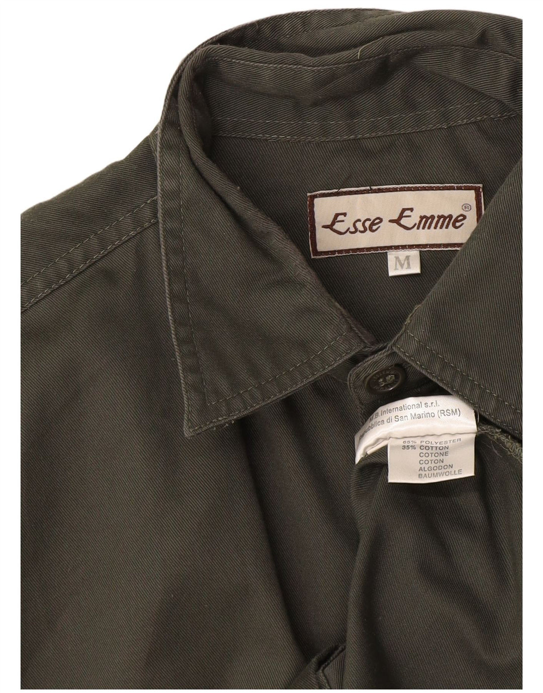 ESSE EMME Camicia militare da uomo Poliestere kaki medio