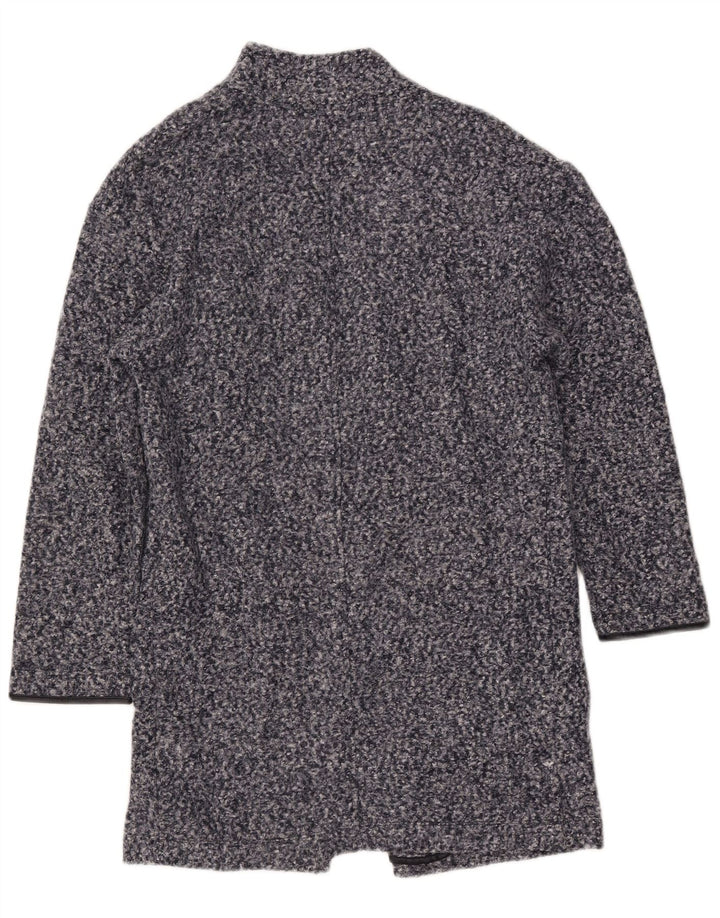 Cappotto da donna Marks & Spencer UK 8 Small Poliestere screziato blu navy