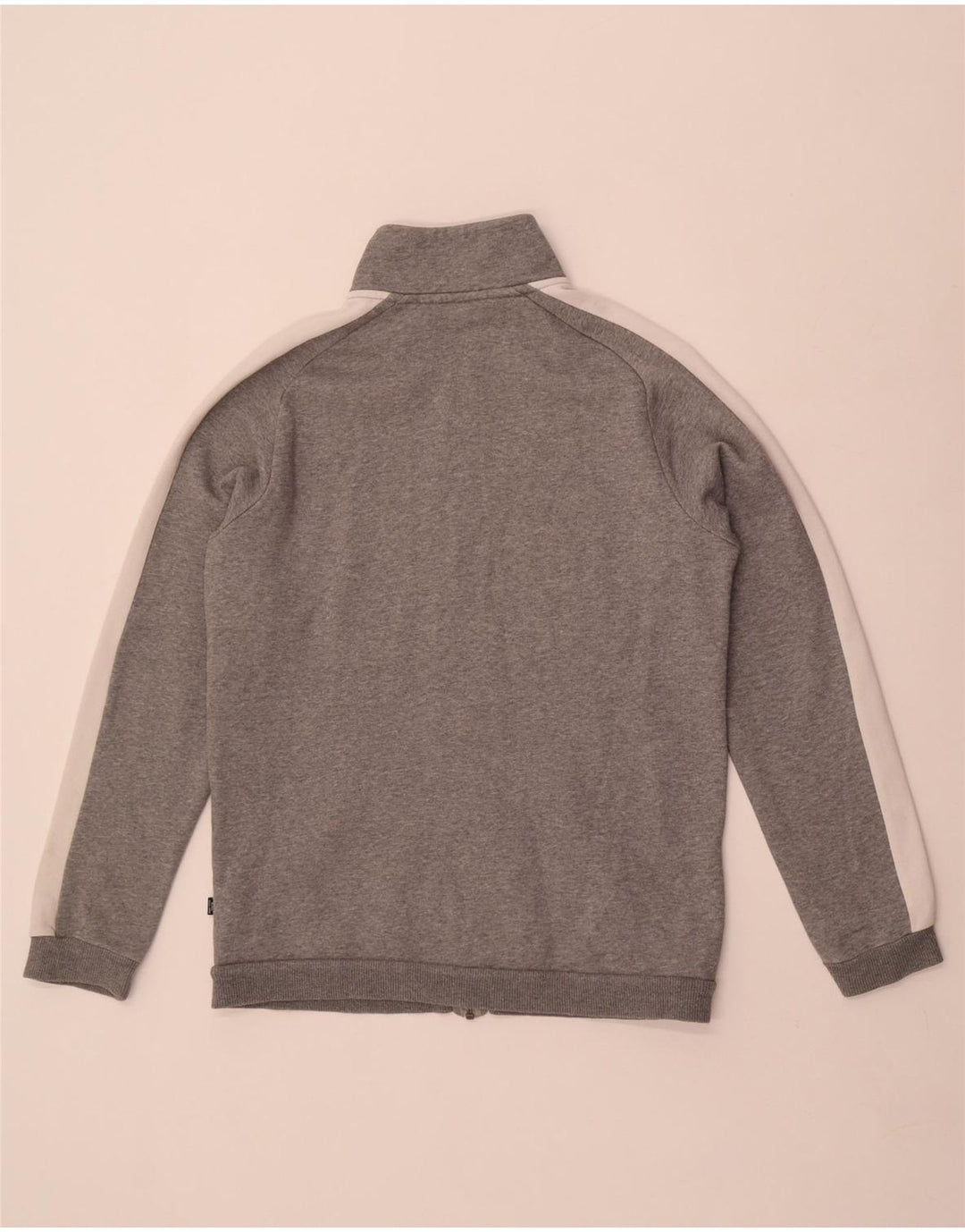 Giacca da ginnastica da uomo Puma Small in cotone color block grigio