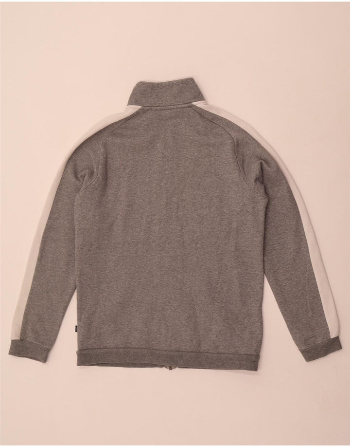 Giacca da ginnastica da uomo Puma Small in cotone color block grigio