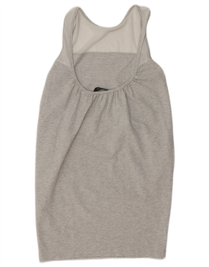 Abito basic senza maniche da donna ZARA UK 10 piccolo grigio