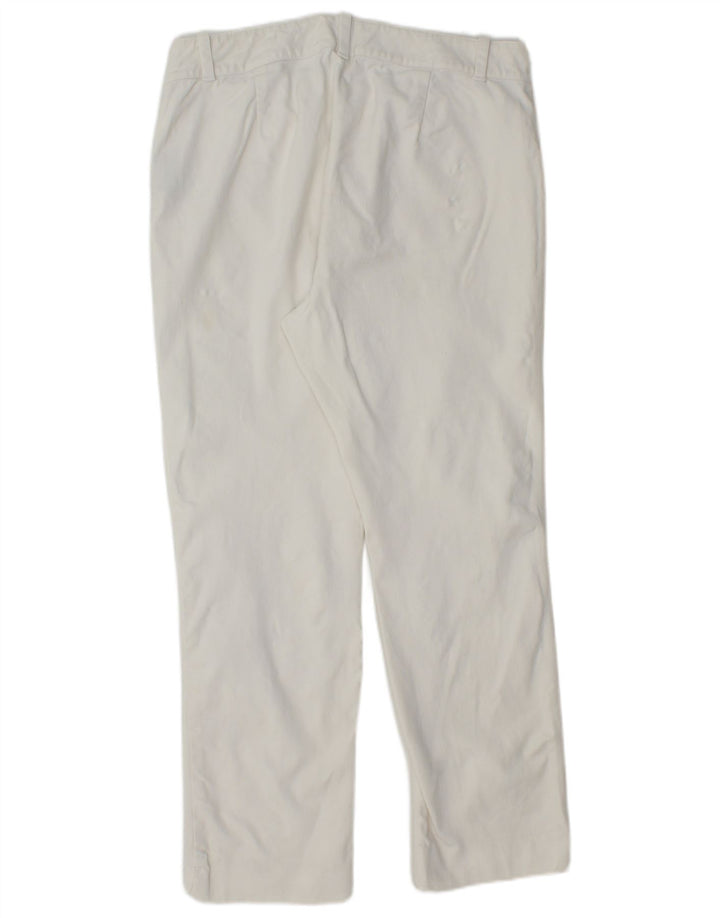 Pantaloni casual dritti da donna RALPH LAUREN US 12 Large W32 L27 Bianco