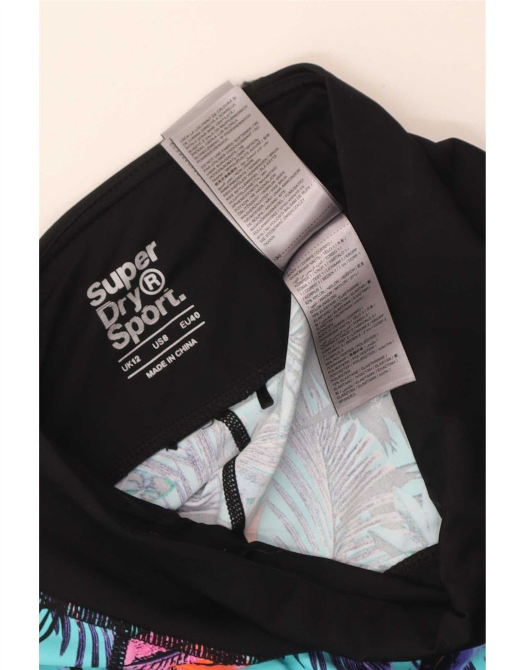 Leggings crop grafici da donna Superdry UK 12 medio multicolore floreale