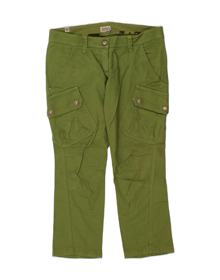 AVIREX Womens Straight Crop Cargo Trousers EU 38 Medium W32 L24 Green Vintage Avirex and Second-Hand Avirex from Messina Hembry 