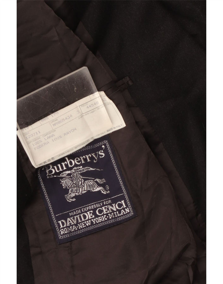 Giacca blazer da uomo a 3 bottoni Burberrys IT 52 grande lana nera