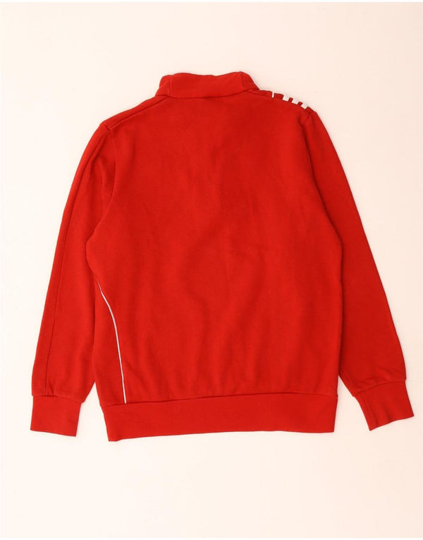 Felpa Adidas da ragazzo con zip e collo, 13-14 anni, in cotone rosso