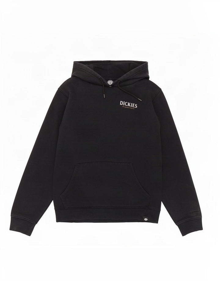 Dickies Felpa con cappuccio grafica da uomo in cotone nero medio