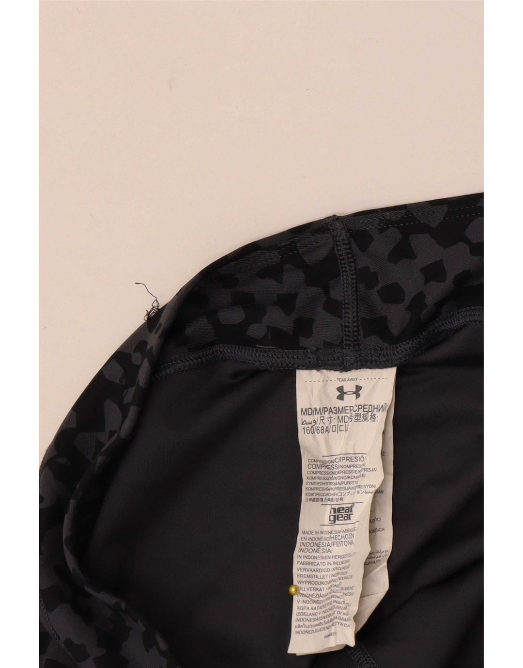 Leggings da donna Under Armour UK 12 Poliestere geometrico grigio medio