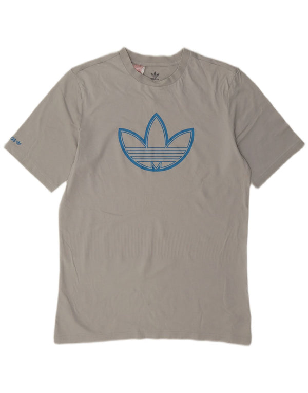 T-shirt grafica Adidas da bambino 15-16 anni in cotone grigio