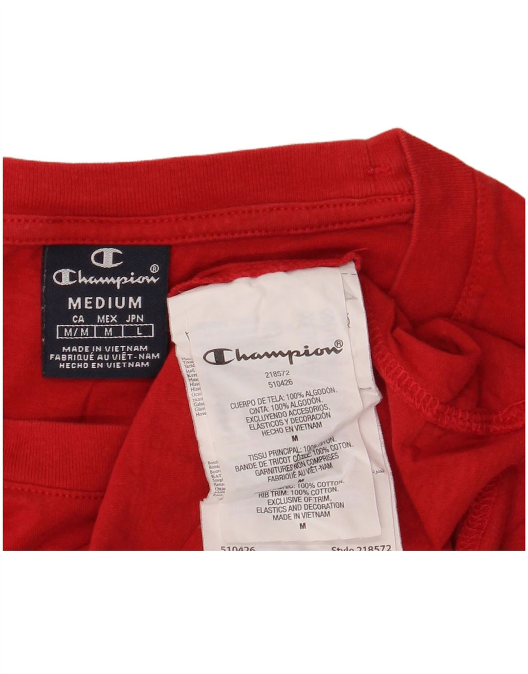 T-shirt grafica Champion da uomo Stanford, in cotone rosso medio