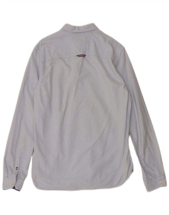 Camicia da uomo Tommy Hilfiger piccola in cotone blu