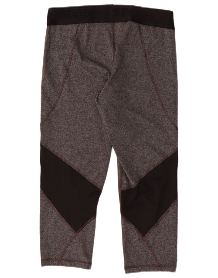 Leggings Adidas Climacool Capri da donna UK 12/14 Colorblock grigio medio