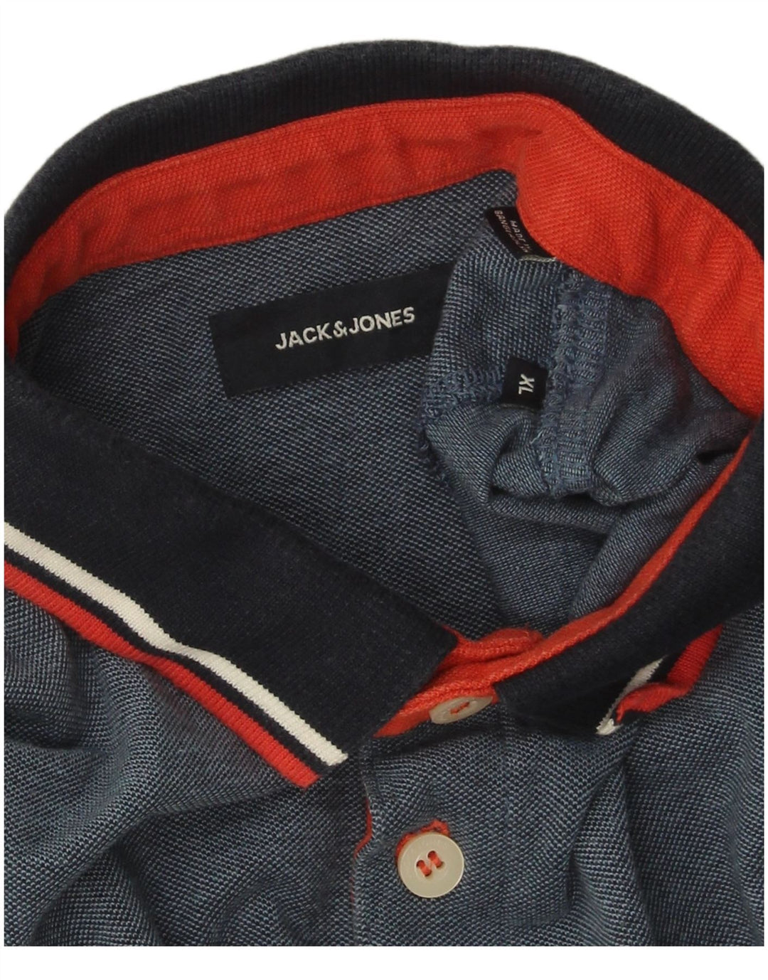 Polo da uomo Jack & Jones XL in cotone blu