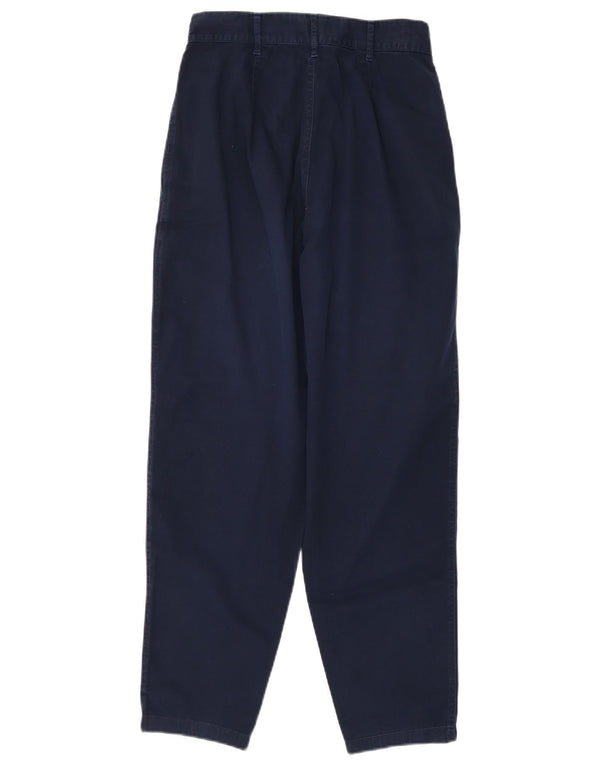 Pantaloni casual a vita alta da donna Benetton IT 42 Medium W26 L28 Blu Navy