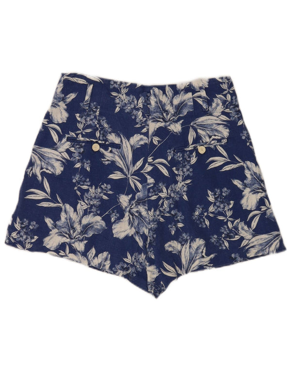 Pantaloni caldi a vita alta Zara da donna medi W28 blu floreali